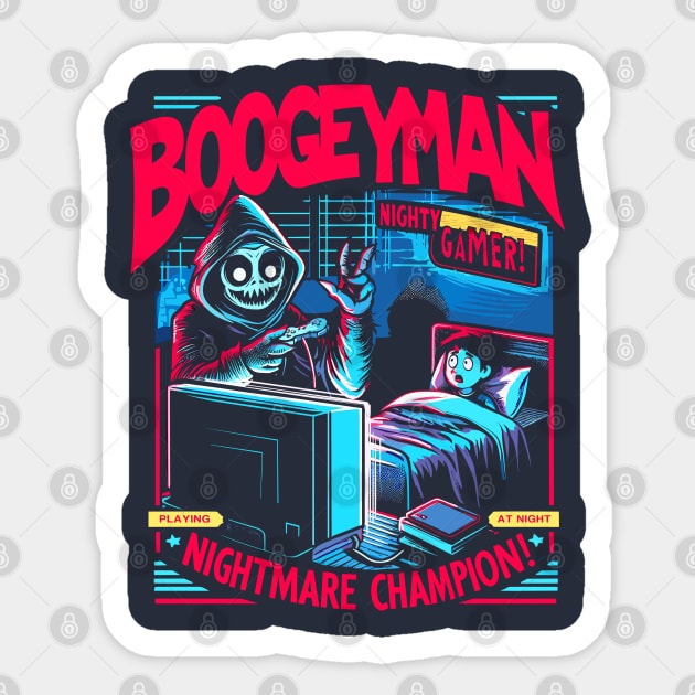 Boogeyman Nighty Gamer, Nightmare Champion! Sticker by Lima's